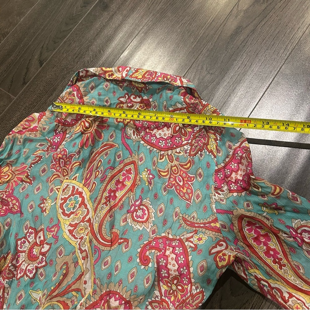 Paisley Print Button-Down Shirt for Women - Picture 4 of 7